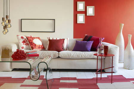 Obývacia izba s moderným nábytkom