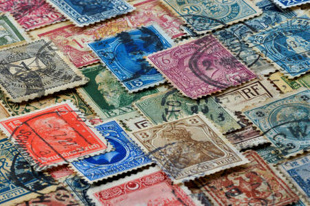 Collection of old stamps