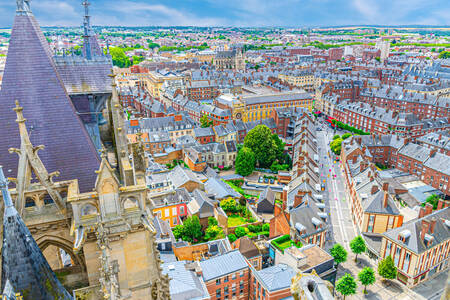 Vue sur le centre-ville d'Amiens