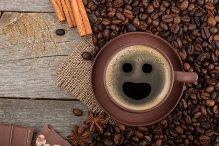 A cup of black coffee