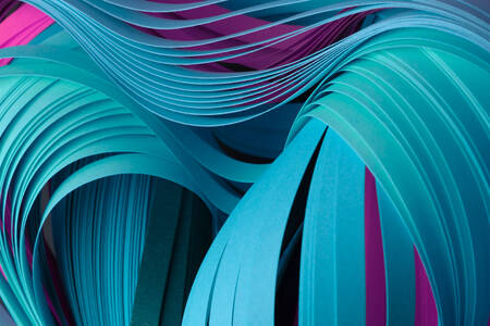 Absztrakció színes papírcsíkokból