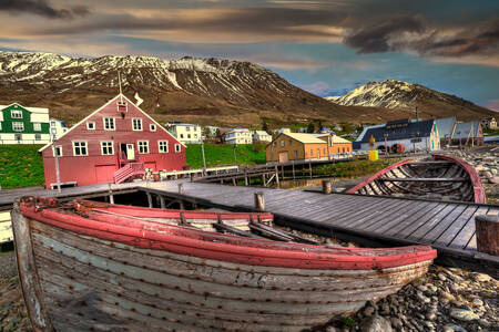 The town of Siglufjörður, Iceland