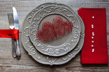 Valentine's Day table setting