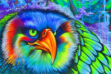 Graffiti z orłem