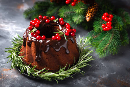 Christmas chocolate cupcake