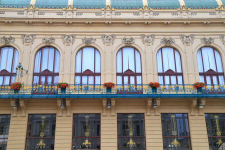 Fassade eines Hauses in Prag