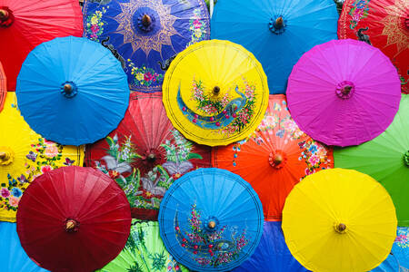 Parapluies colorés