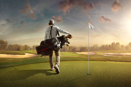 Golfer on the course