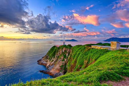 Pemandangan cagar laut di Hong Kong