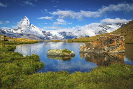 Matterhorn i jezero Stellisee