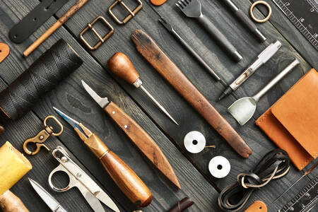 Tools for artistic leather processing