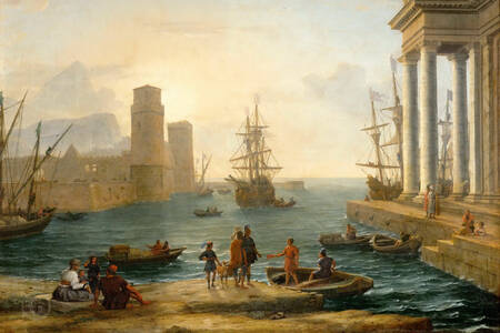 Claude Lorrain: Odysseus' Departure from the Land of the Phaeacians
