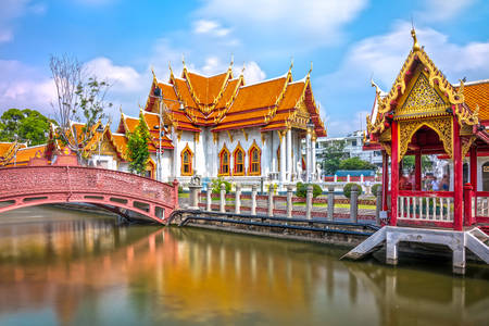 Bangkok márvány templom