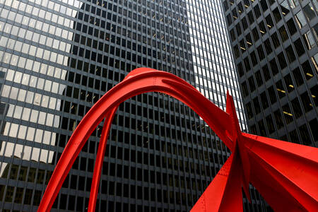 Sculptuur "Flamingo" in Chicago
