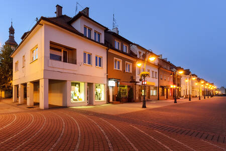 Square in the town of Zory