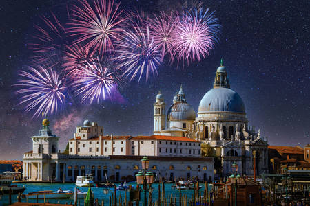Fireworks over Santa Maria della Salute