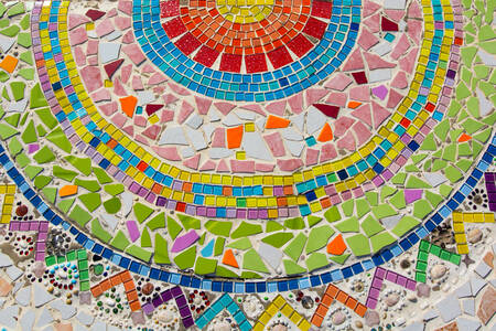 Mosaico de azulejos coloridos