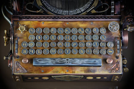 Tastiera della macchina da scrivere