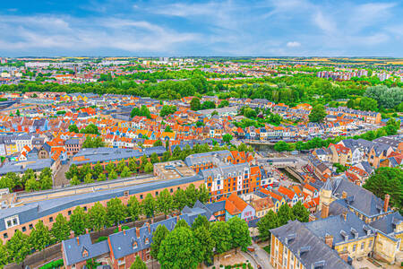 Vue sur la ville d'Amiens