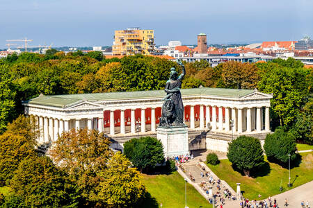 A estátua da Baviera em Munique