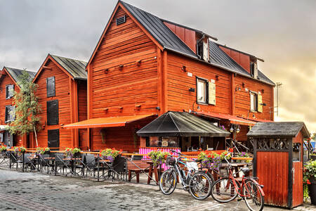 Wooden houses in Oulu