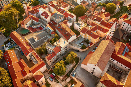 Letecký pohľad na mesto Zadar