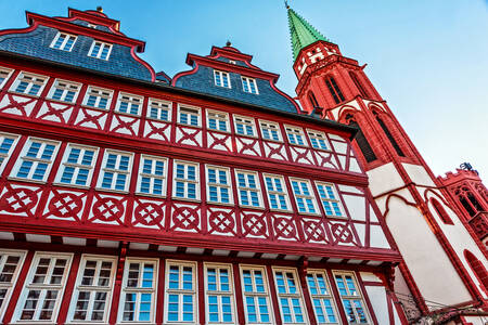 Facade of a half-timbered house