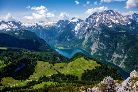 Lago real Königssee en Alemania