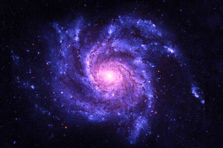 Galaxia espiral en el espacio