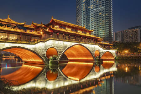 Pont Anshun à Chengdu
