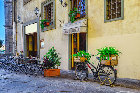 Floransa sokaklarında kafe