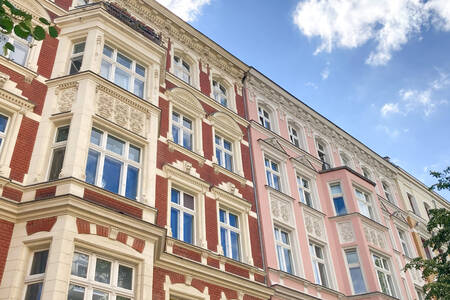 Fachada de la casa en el distrito de Berlín-Mitte