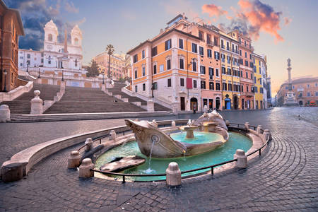 Spanish Steps and Barcaccia Fountain