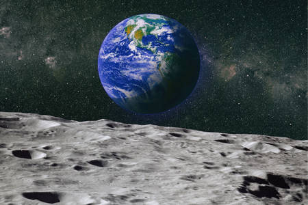 Pogled na Zemlju s Mjesečeve površine