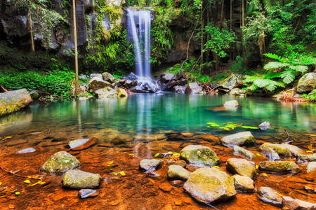 Cascata nel Parco Nazionale di Tamborine