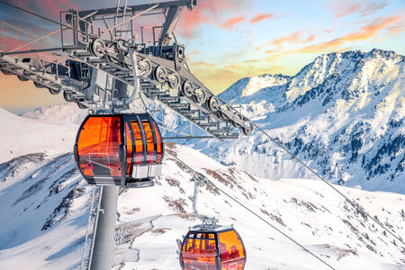 Cable car in Zillertal, Tyrol