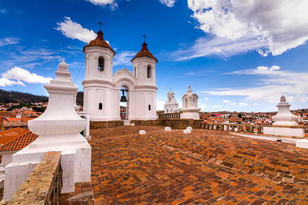 Střecha kostela San Felipe Neri v Sucre