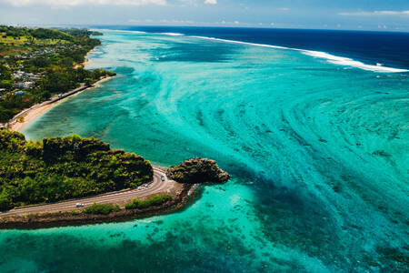 Oceanul Indian în largul insulei Mauritius