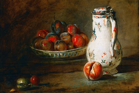 Jean-Baptiste Siméon Chardin: "A Bowl of Plums"