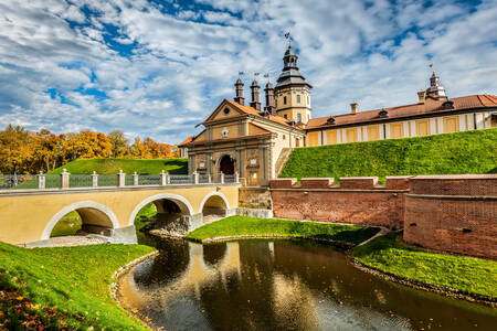 Utsikt över Nesvizh-slottet