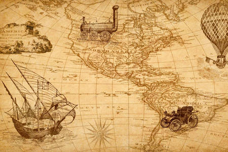 Vintage dünya haritası
