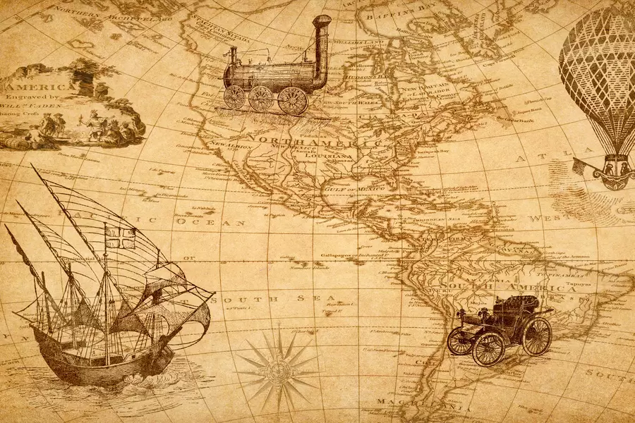 Mappa del mondo vintage