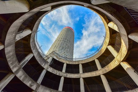 View of Ponte City in Johannesburg