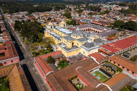 Kilátás Antigua Guatemala városára