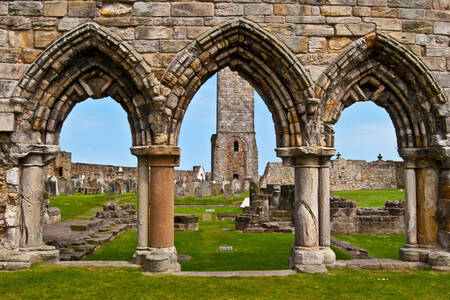 St. Andrews'teki Aziz Andrew Katedrali'nin kalıntıları