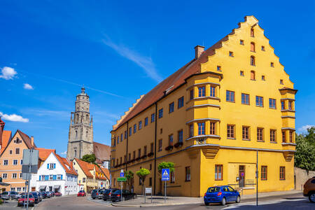 De stad Nördlingen, Duitsland