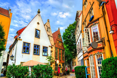 Traditional colorful houses of Bremen