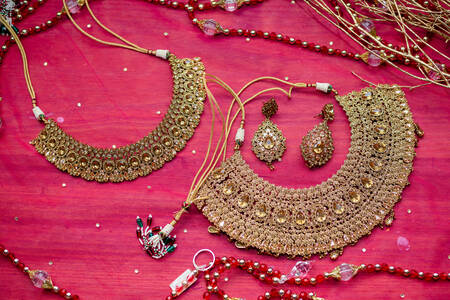 Indian gold set of items