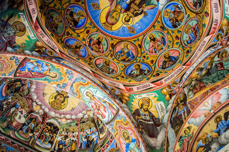 Peinture murale du monastère de Rila