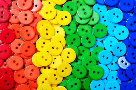 Botões multicoloridos